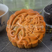 芝麻绿豆 Sesame and Mungbean Paste Mooncake [Straight Cut]